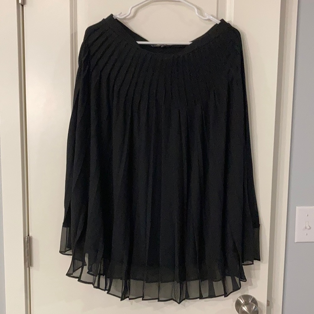 Anne Klein midi accordion skirt